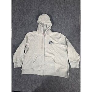 Amazon Essentials Disney Minnie Mouse Zip Hoodie Heather Grey Plus Sz 2X Casual